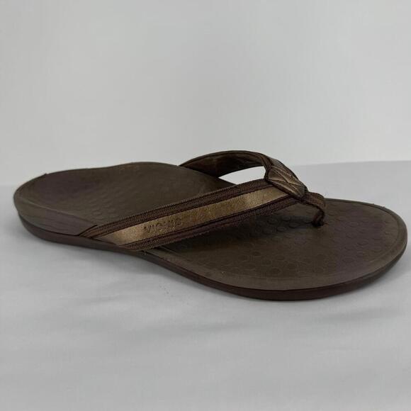 Vionic sandals 10 brown comfort thong flip flop beach minimalist slip on - Picture 2 of 6